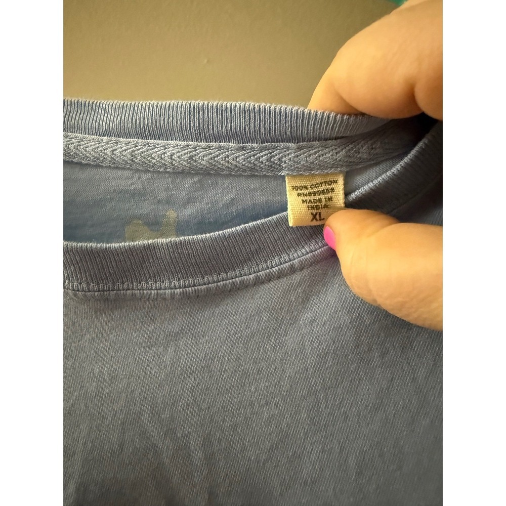Beach & Barn Long Sleeve Tee Surfing Rooster Light Blue Size XL 100% Cotton - Picture 3 of 6